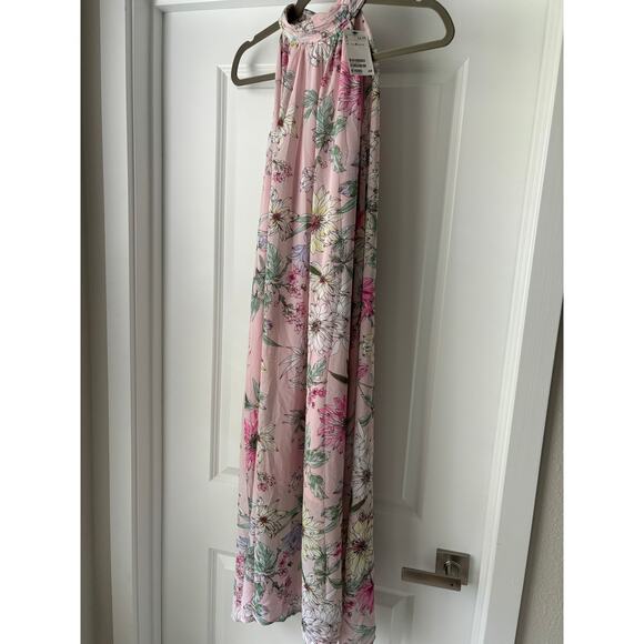 H&M Floral Crepe Dress in Blush Size 8 NWT - Picture 2 of 6